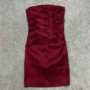 Wet Seal strapless red dress
